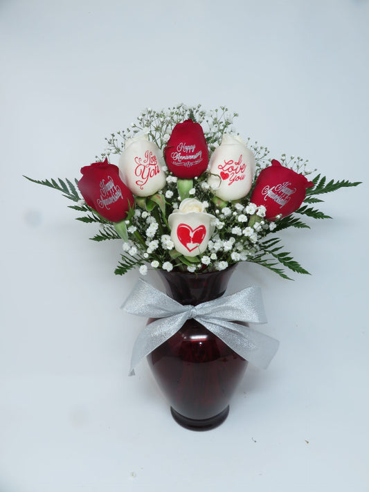 6 Happy Anniversary Rose Bouquet