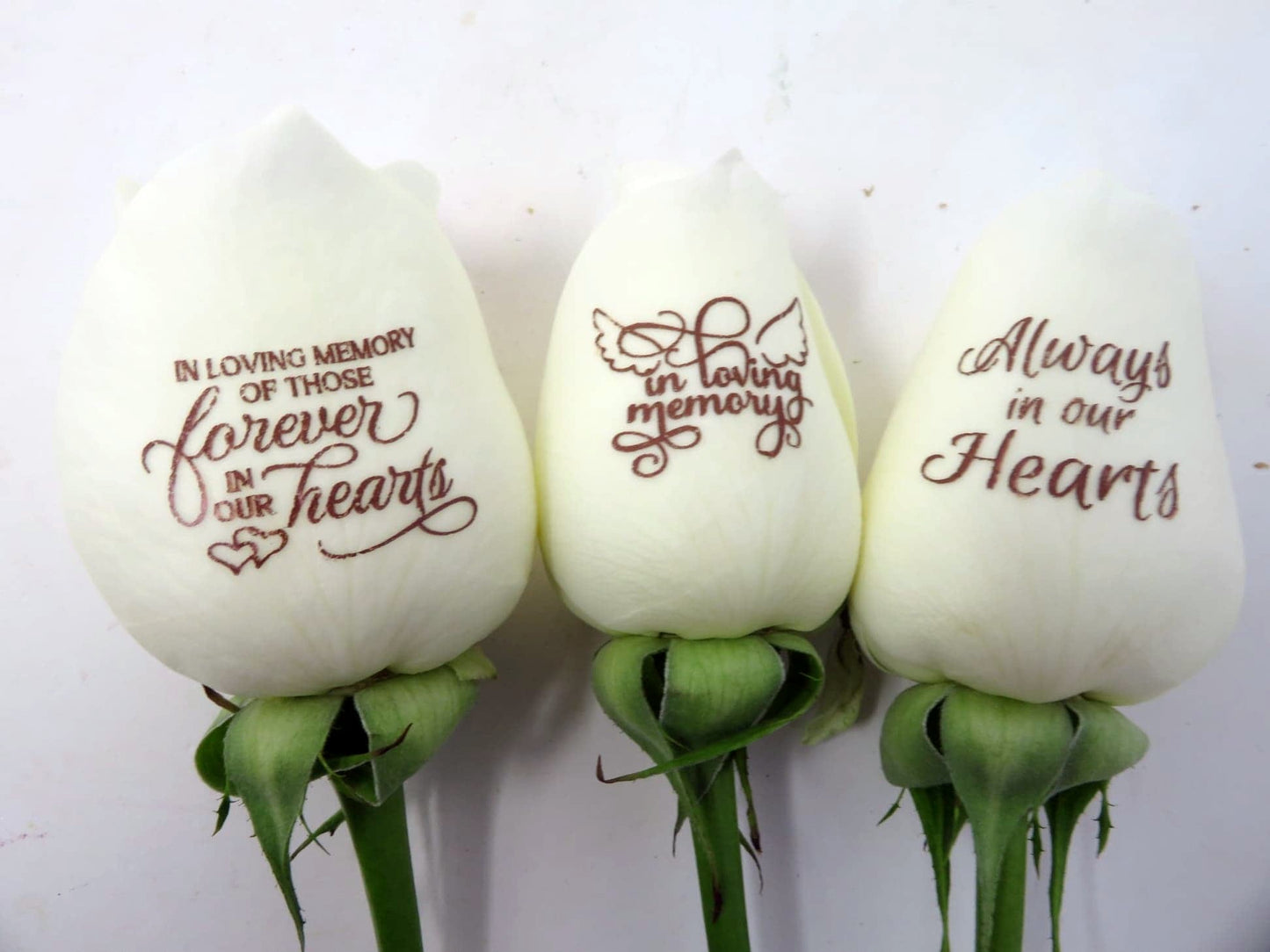 3 White Rose "In Loving Memory" Bouquet