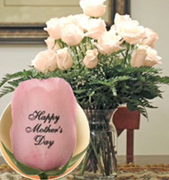 24 Pink Roses With "Happy Mother's Day" Printed On Each (Copy)